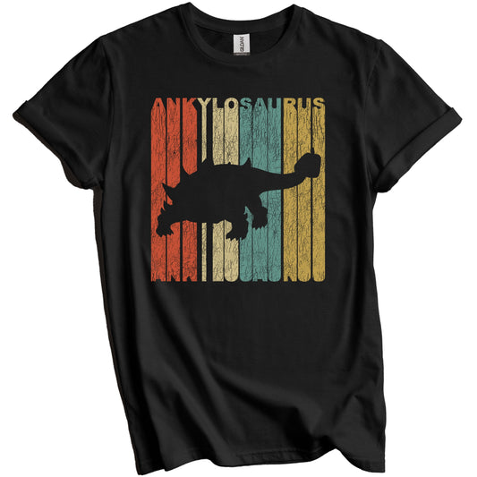Retro Ankylosaurus Distressed Vintage Dinosaur T-Shirt