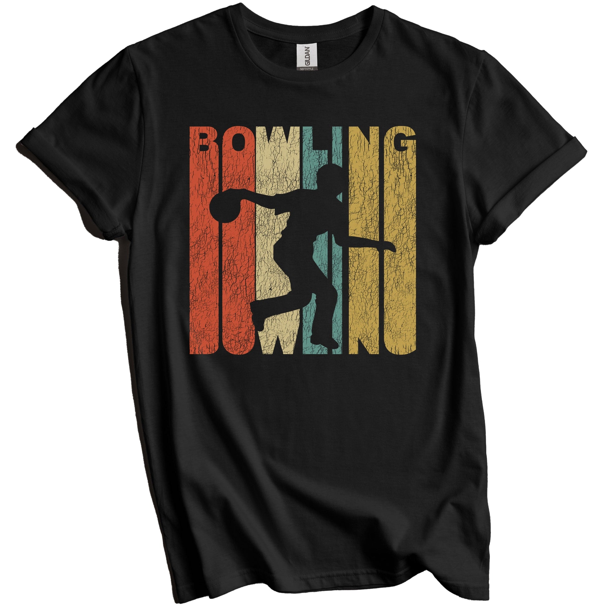 Retro Bowling Distressed Vintage Bowler T-Shirt