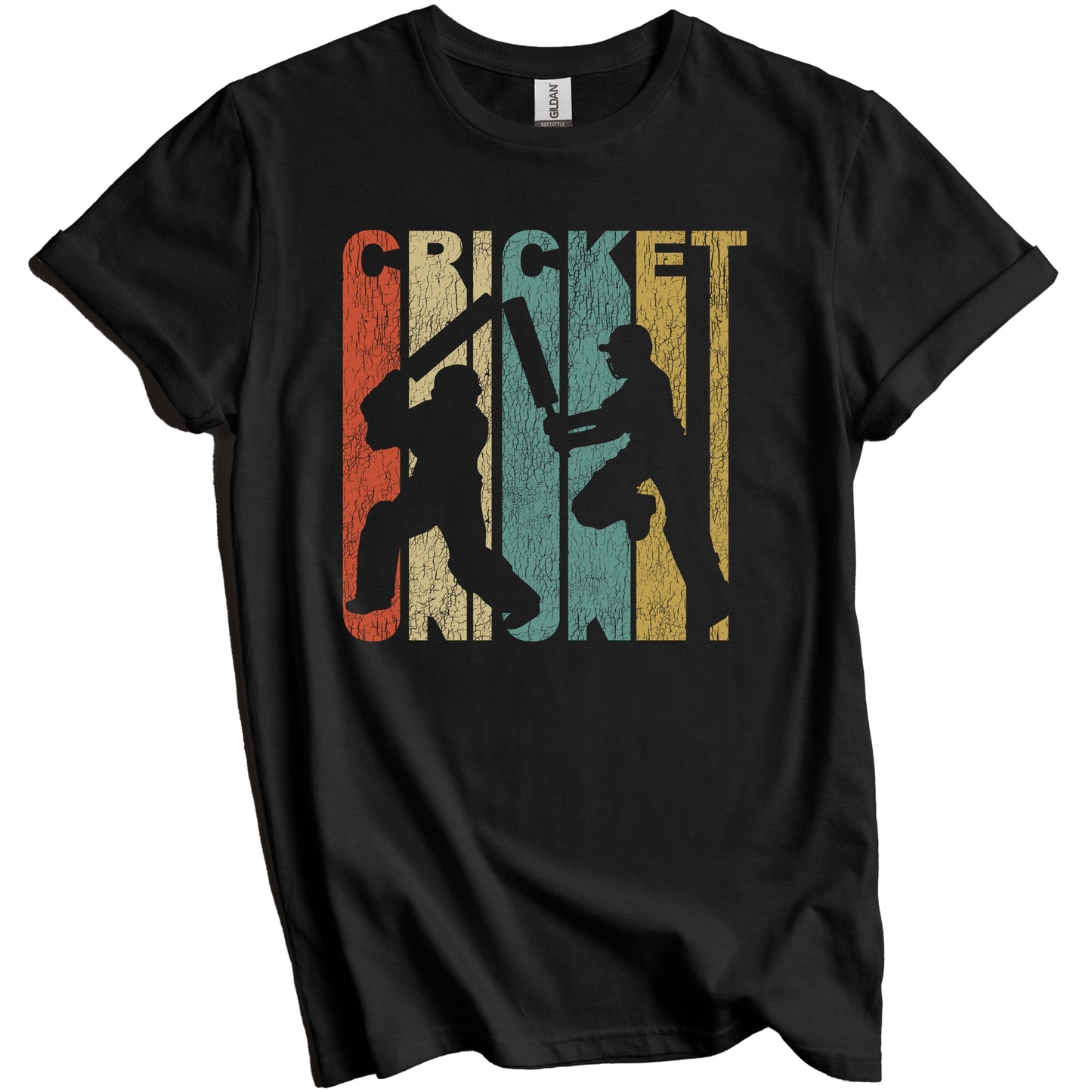 Retro Cricket Distressed Vintage Sports T-Shirt