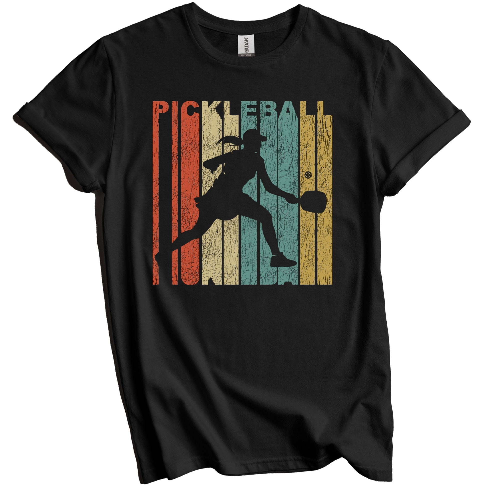 Retro Pickleball Distressed Vintage Girls Sports T-Shirt