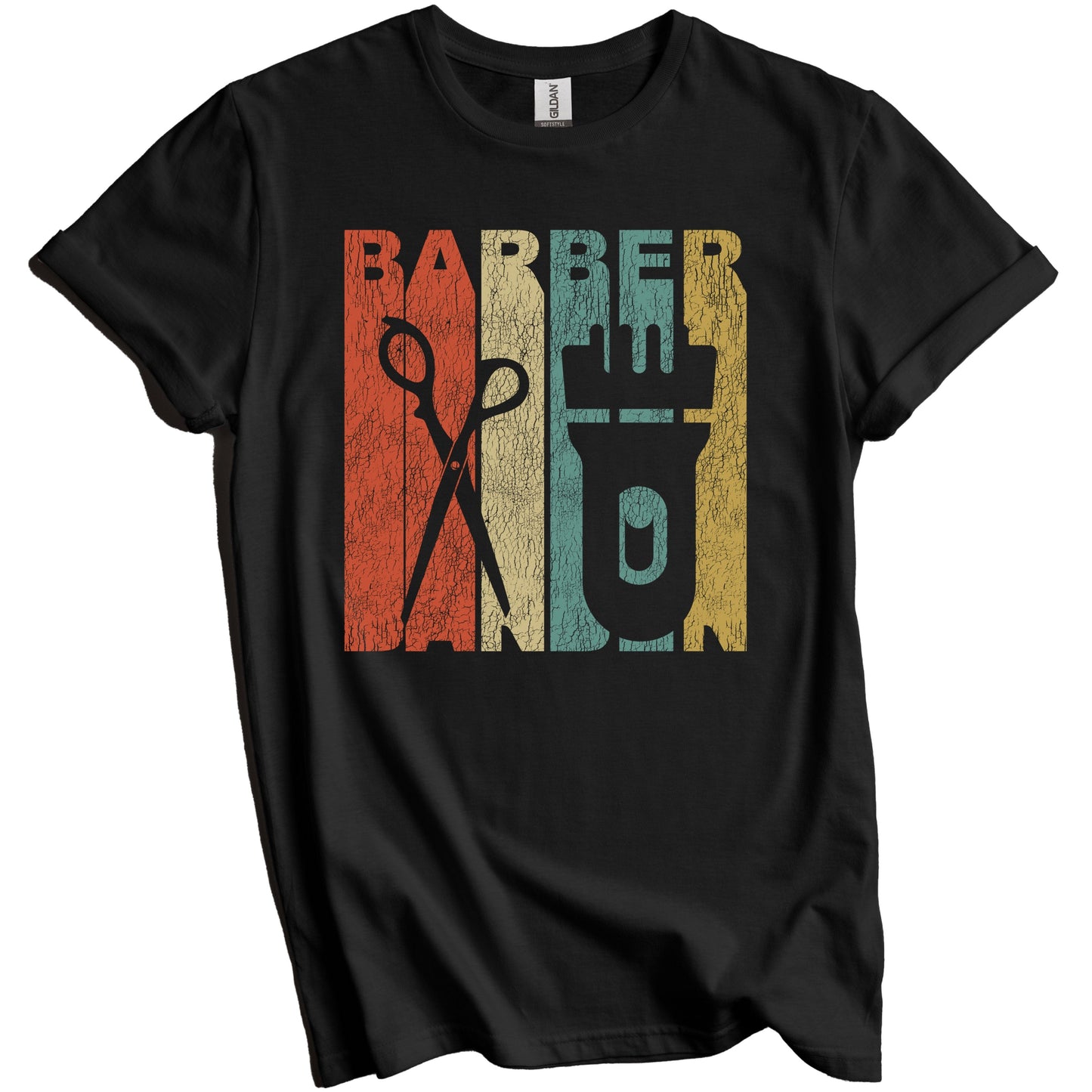 Retro Barber Distressed Vintage Hairdresser T-Shirt