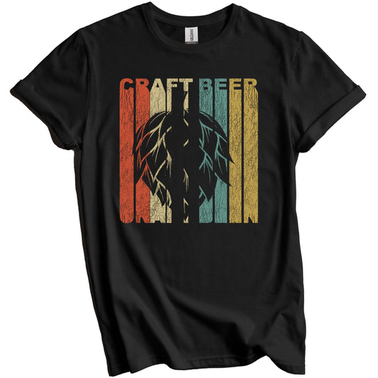 Retro Craft Beer Distressed Hops Vintage Craft Beer Drinker T-Shirt