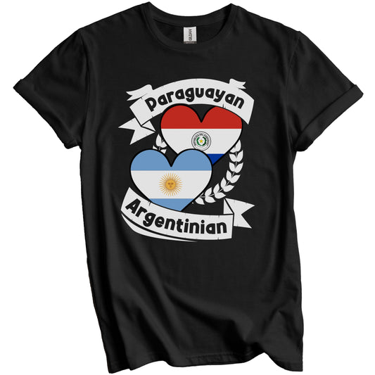 Paraguayan Argentinian Heart Flags Paraguay Argentina T-Shirt