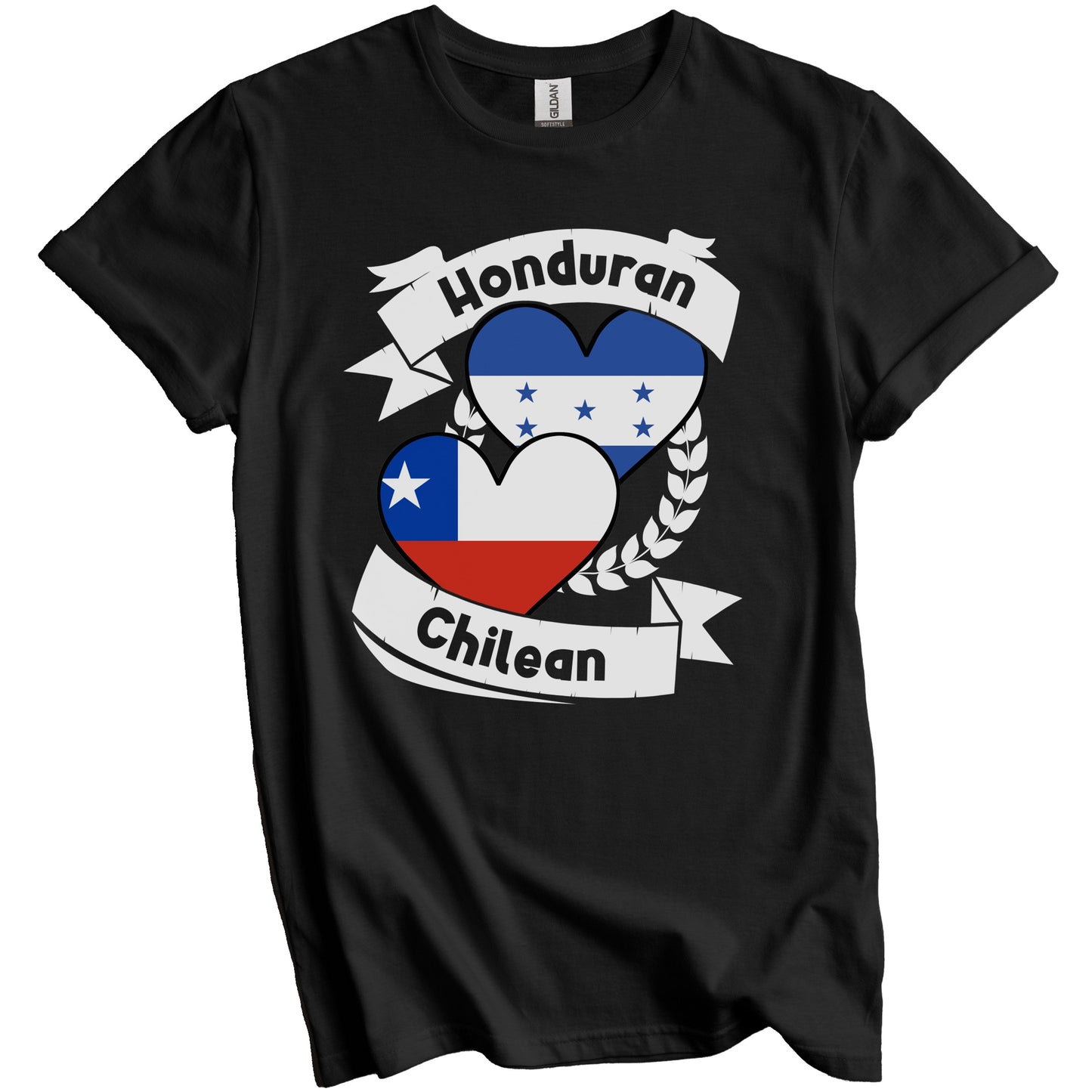 Honduran Chilean Heart Flags Honduras Chile T-Shirt