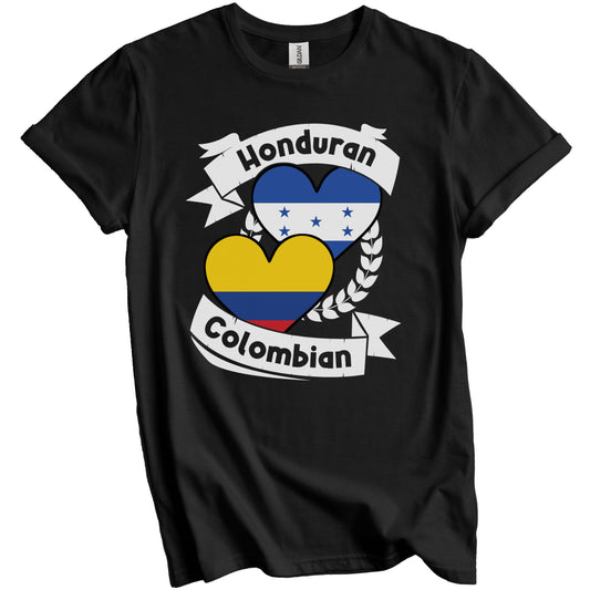 Honduran Colombian Heart Flags Honduras Colombia T-Shirt