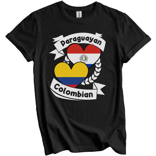 Paraguayan Colombian Heart Flags Paraguay Colombia T-Shirt