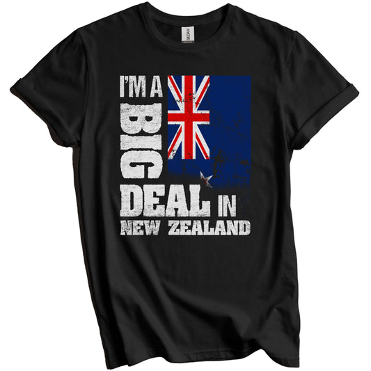 I'm A Big Deal In New Zealand Funny Kiwi Flag T-Shirt