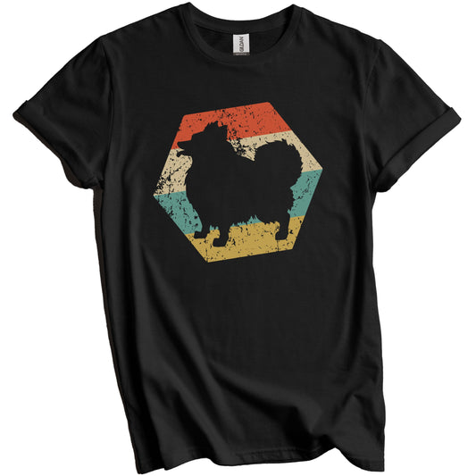 Pomeranian Dog Breed Retro Distressed Hexagon T-Shirt