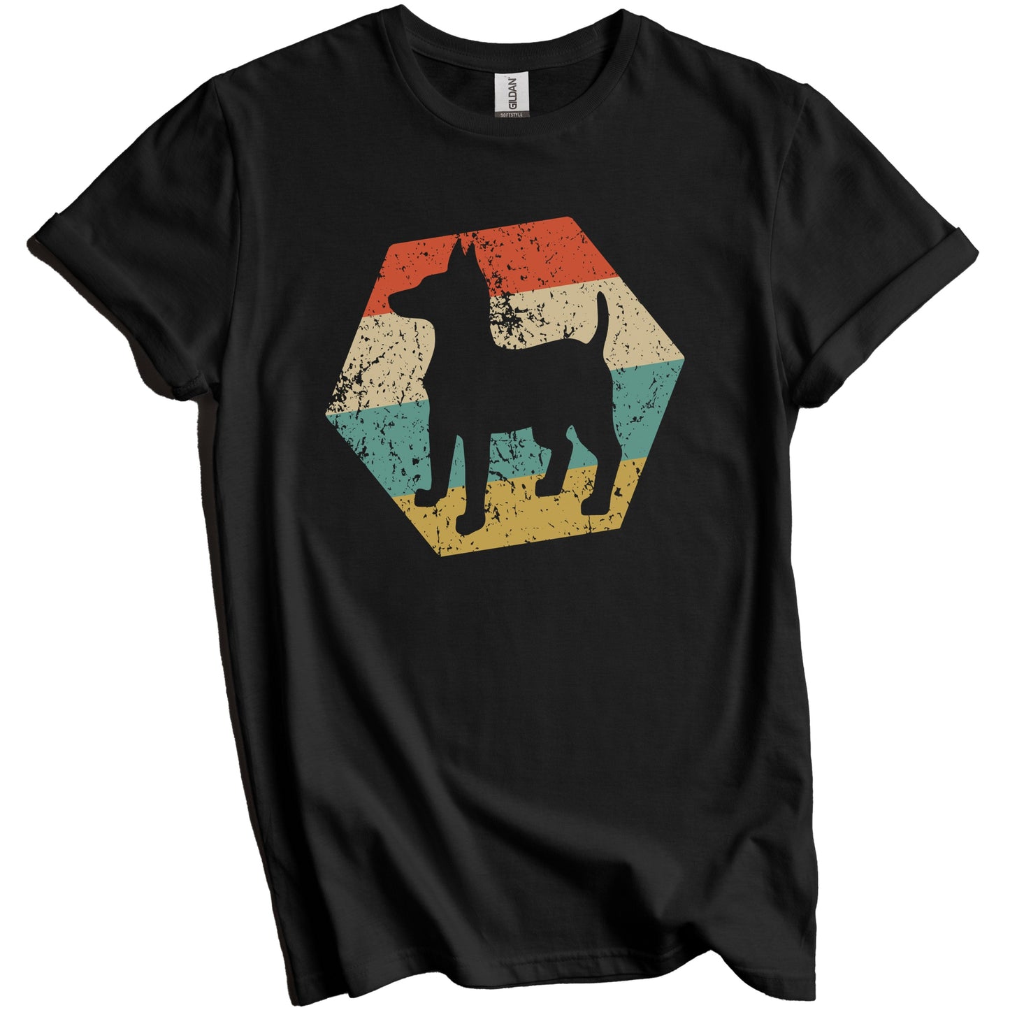Toy Fox Terrier Dog Breed Retro Distressed Hexagon T-Shirt