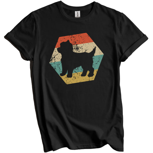 Cairn Terrier Dog Breed Retro Distressed Hexagon T-Shirt