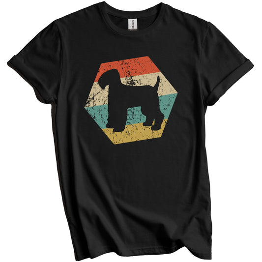 Kerry Blue Terrier Dog Breed Retro Distressed Hexagon T-Shirt