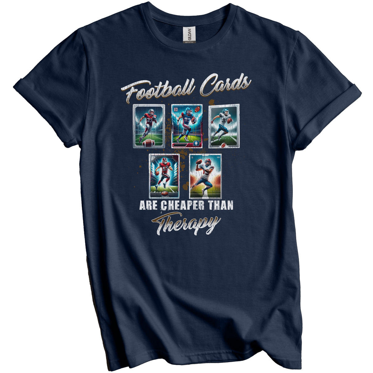 Football Cards Are Cheaper Than Therapy Funny Football Card T-Shirt