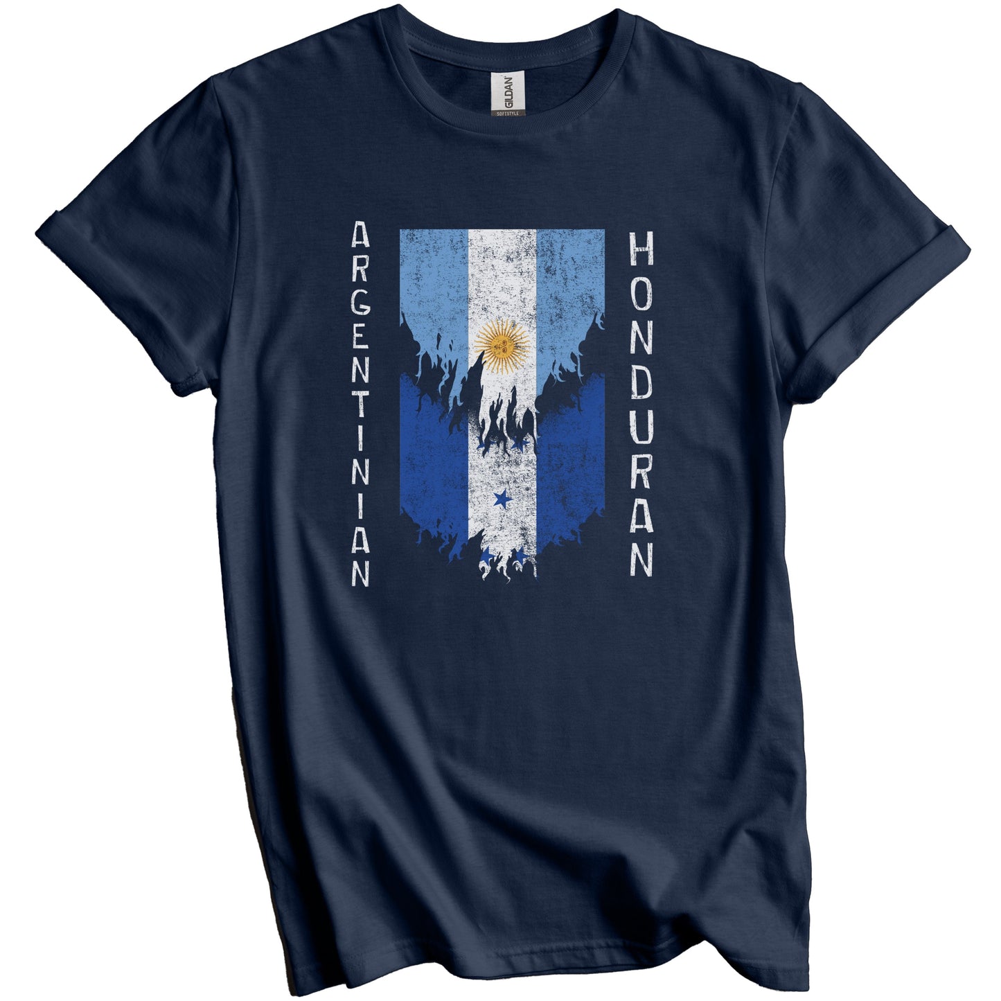 Argentinian Honduran Flags Ripped Torn Argentina Honduras T-Shirt
