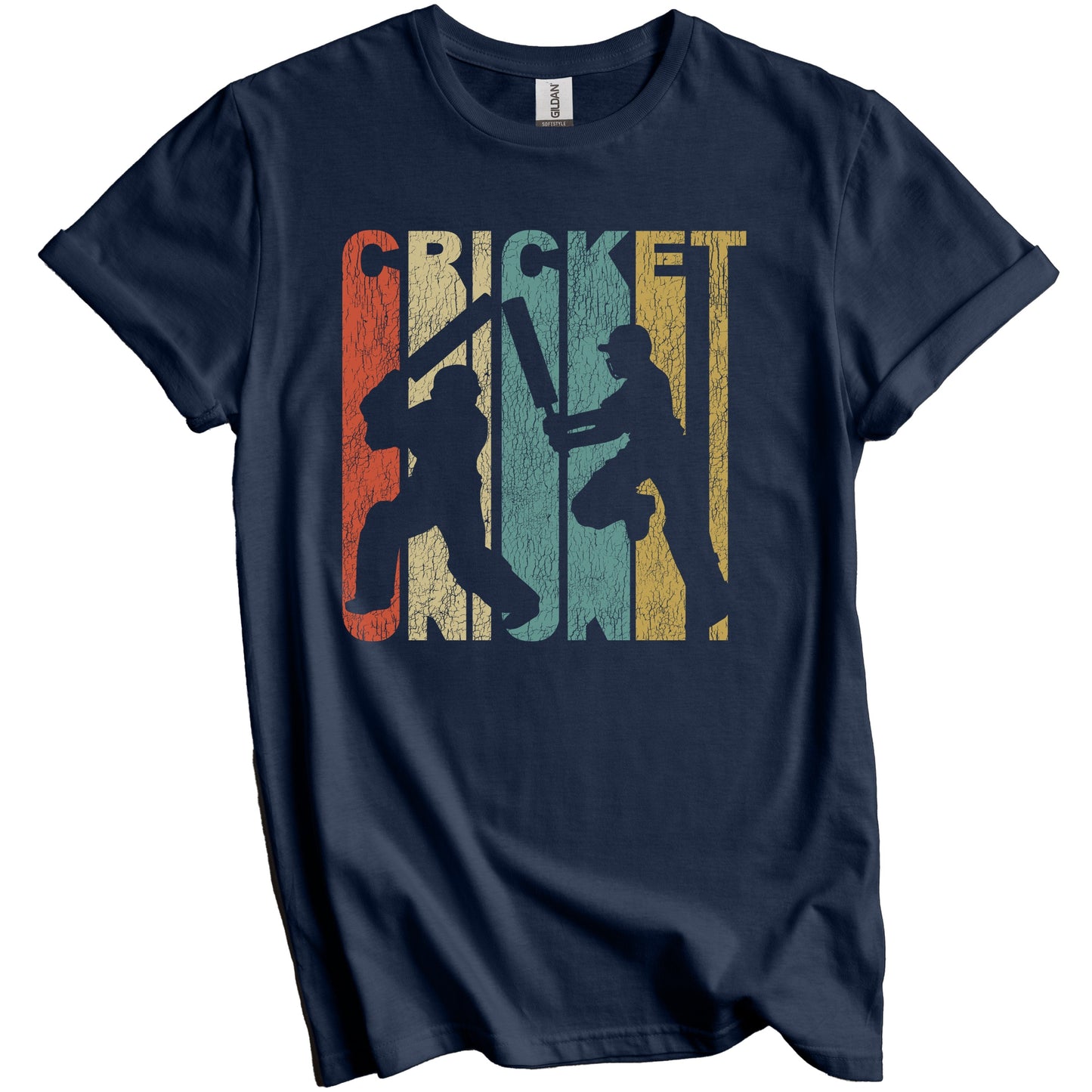 Retro Cricket Distressed Vintage Sports T-Shirt