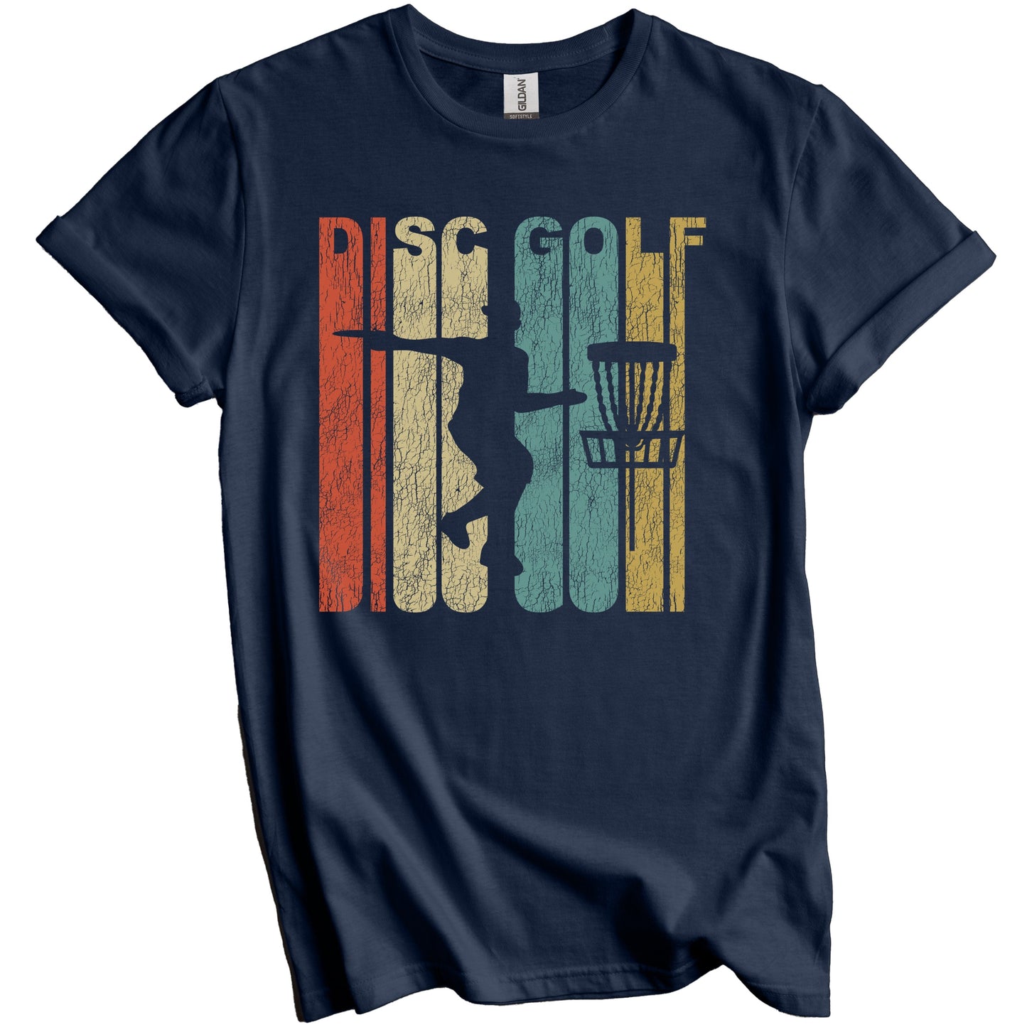 Retro Disc Golf Distressed Vintage Disc Golfer T-Shirt