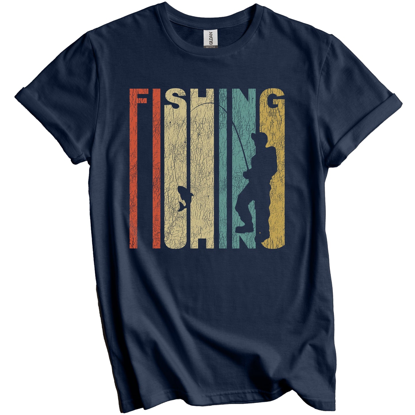Retro Fishing Distressed Vintage Fisherman T-Shirt