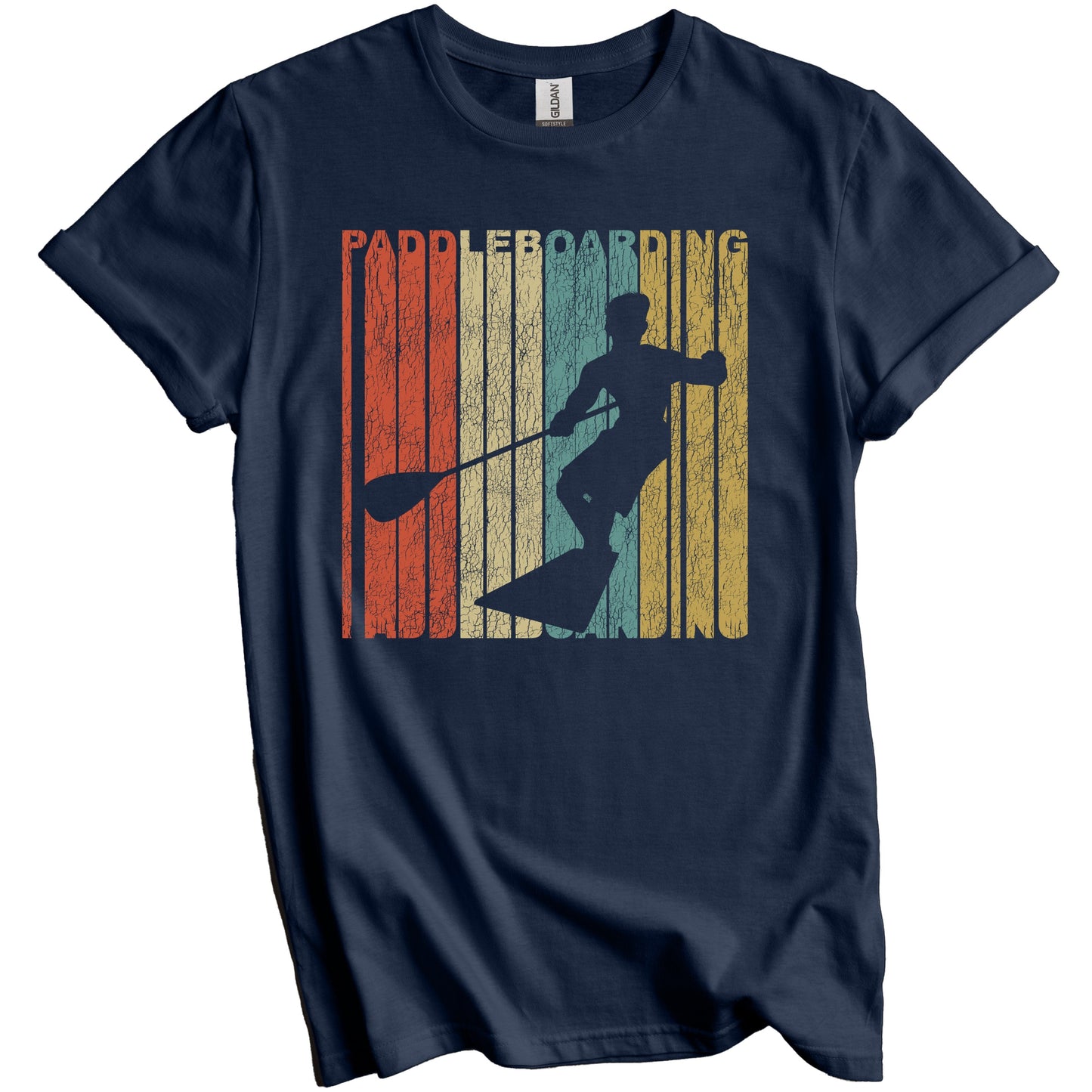 Retro Paddleboarding Distressed Vintage Paddleboard T-Shirt