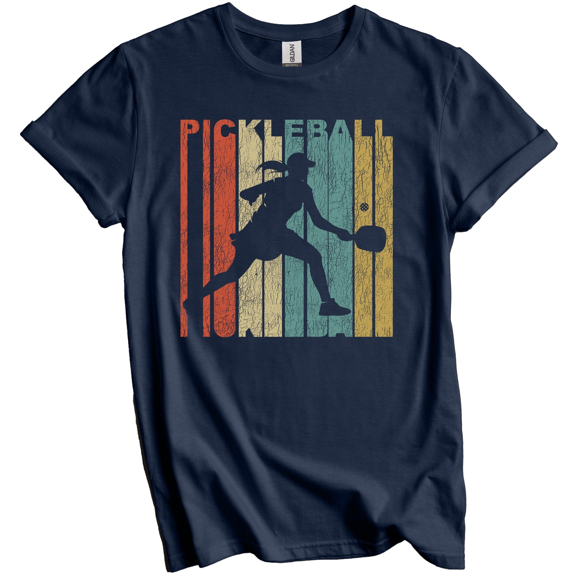 Retro Pickleball Distressed Vintage Girls Sports T-Shirt