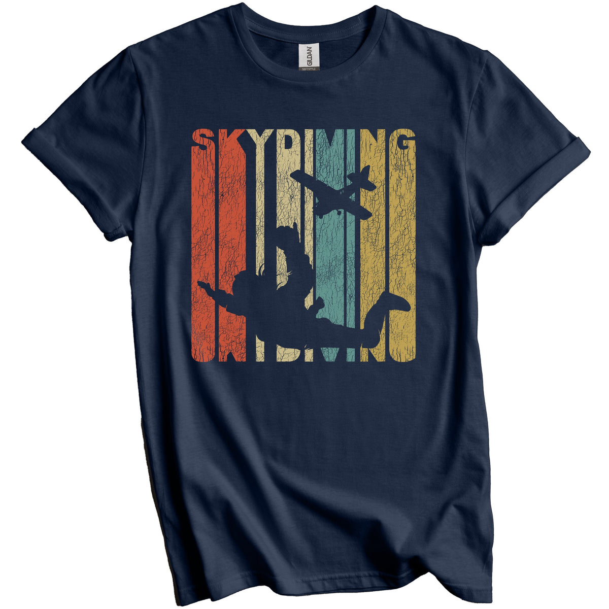 Retro Skydiving Distressed Vintage Skydiver T-Shirt