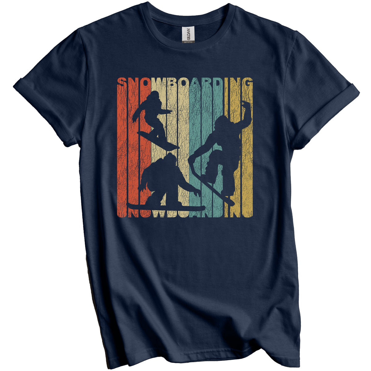 Retro Snowboarding Distressed Vintage Snowboarder T-Shirt