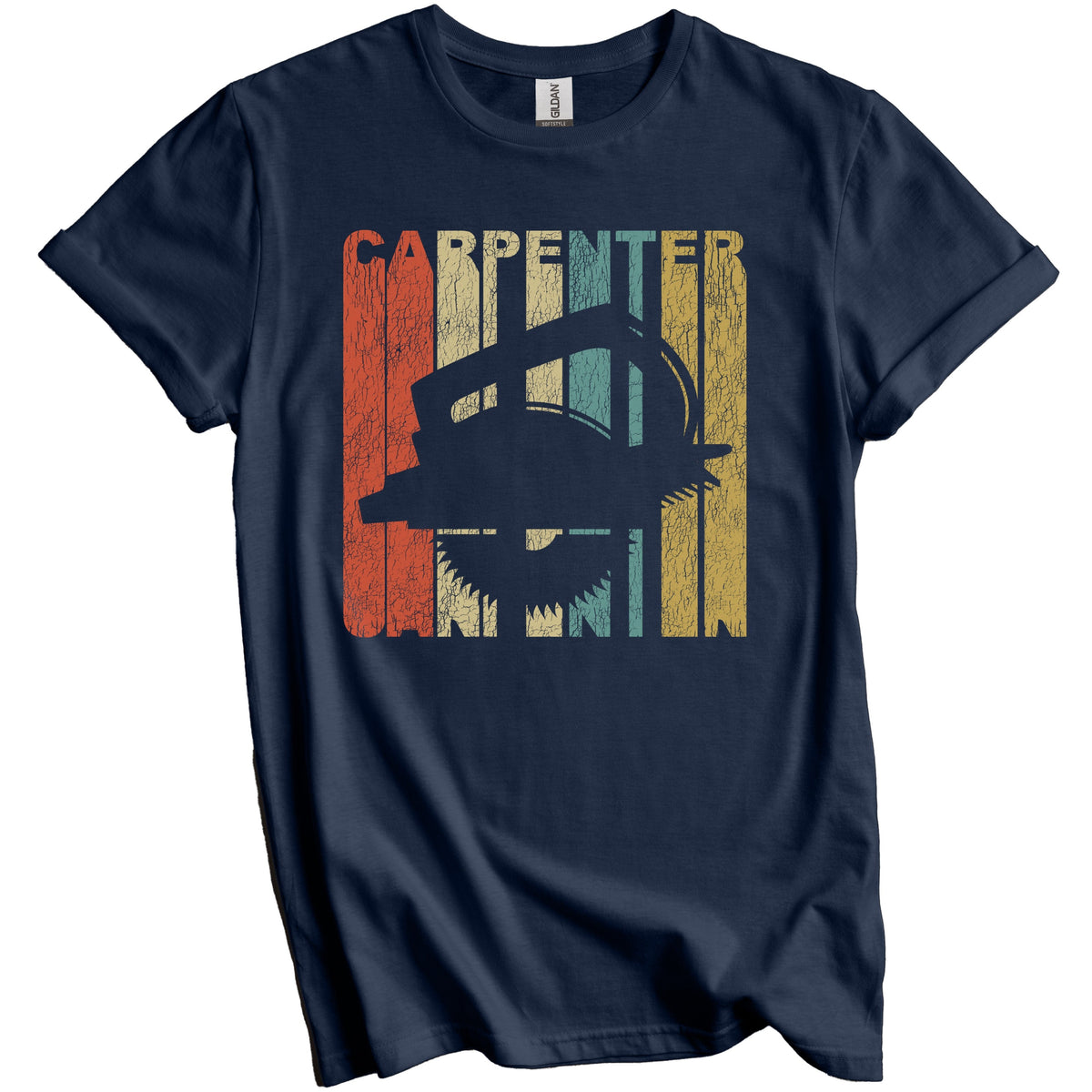 Retro Carpenter Distressed Vintage Carpentry T-Shirt