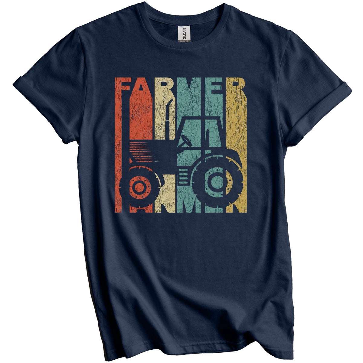 Retro Farmer Distressed Vintage Farming T-Shirt