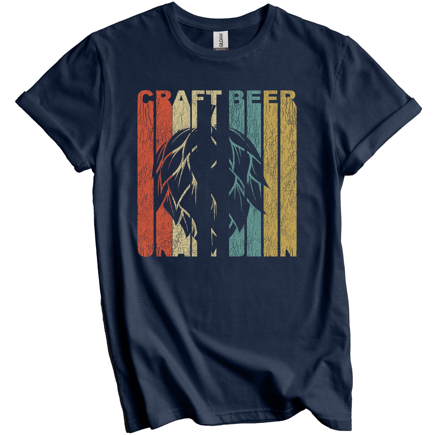 Retro Craft Beer Distressed Hops Vintage Craft Beer Drinker T-Shirt
