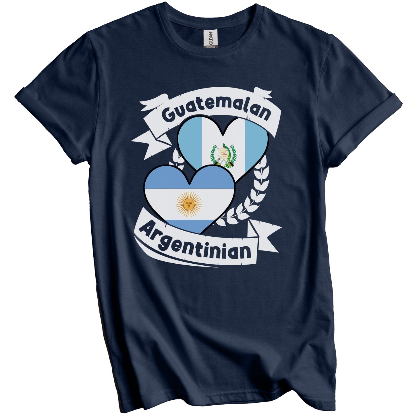 Guatemalan Argentinian Heart Flags Guatemala Argentina T-Shirt