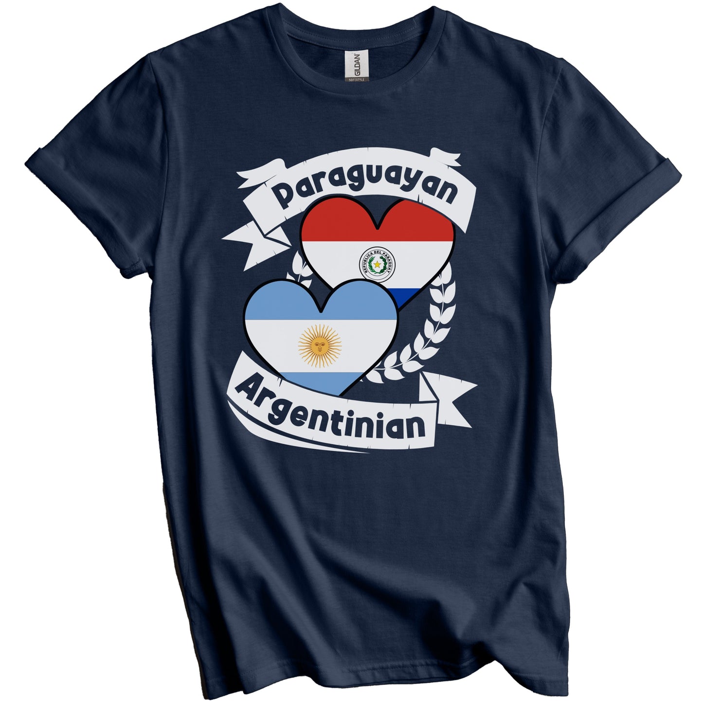 Paraguayan Argentinian Heart Flags Paraguay Argentina T-Shirt