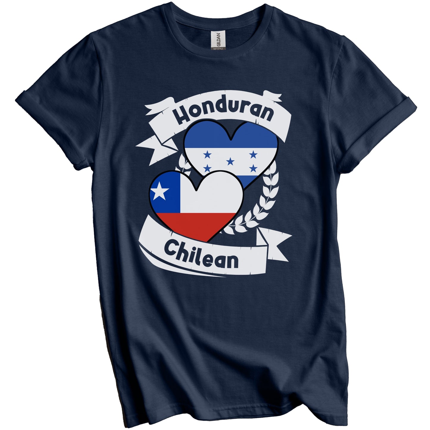 Honduran Chilean Heart Flags Honduras Chile T-Shirt