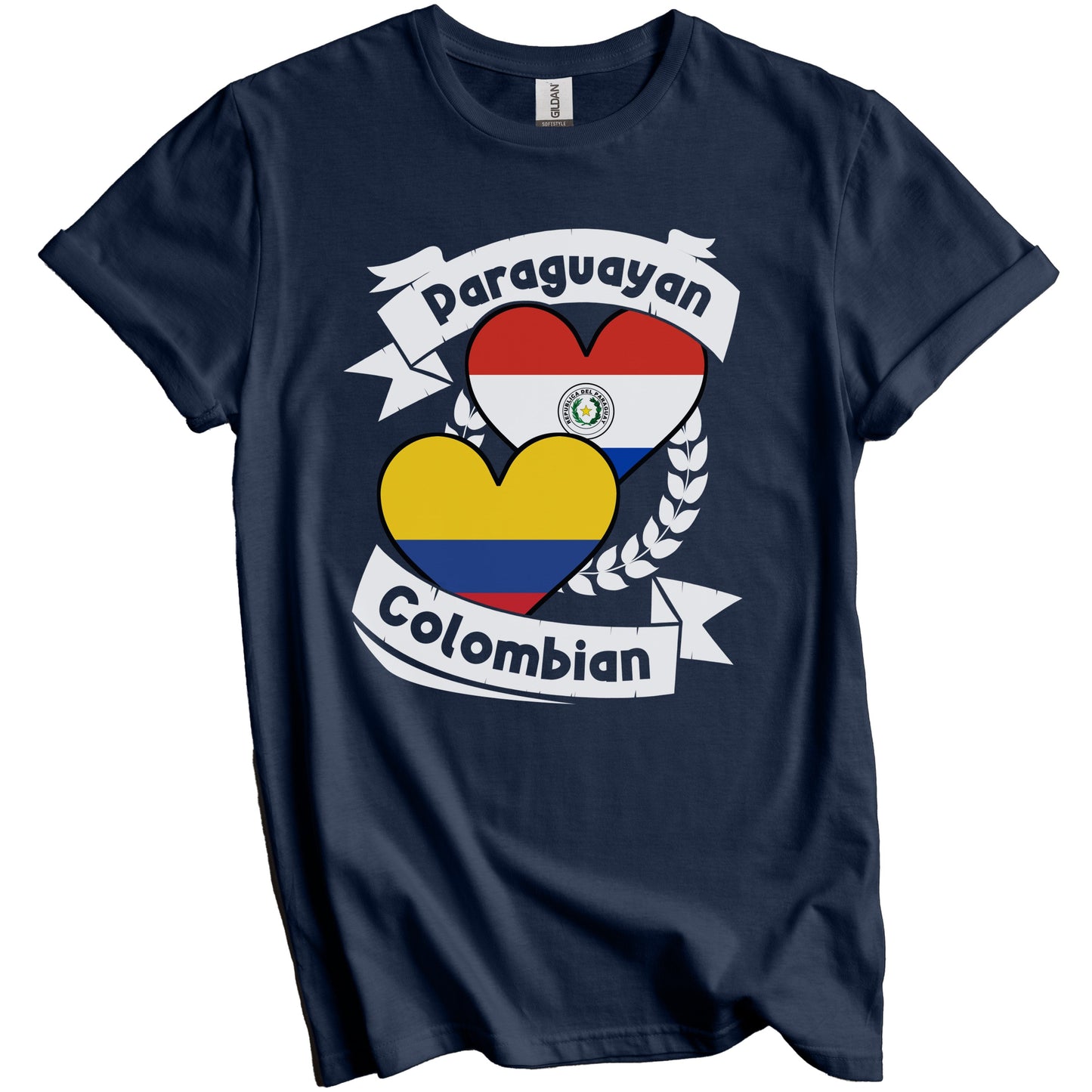Paraguayan Colombian Heart Flags Paraguay Colombia T-Shirt