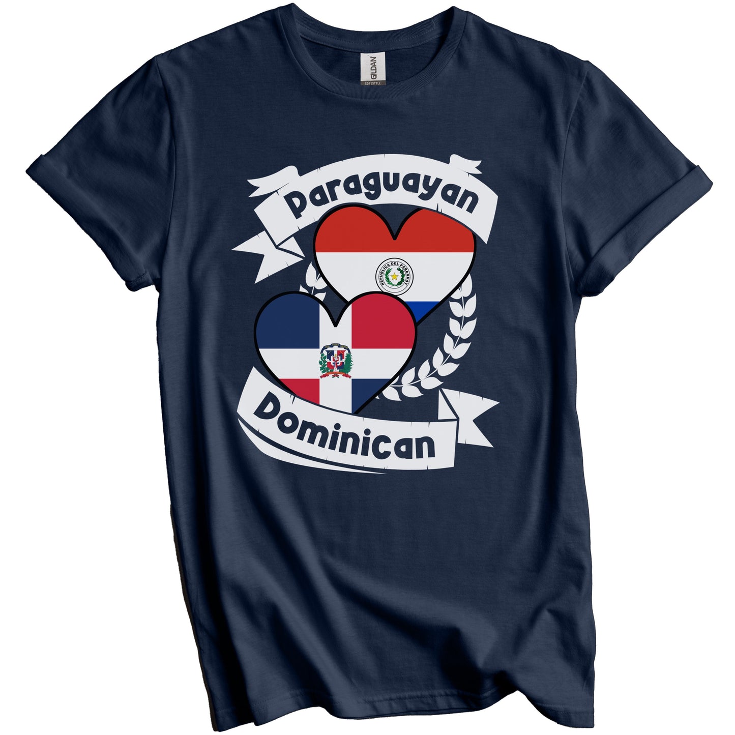 Paraguayan Dominican Heart Flags Paraguay Dominican Republic T-Shirt