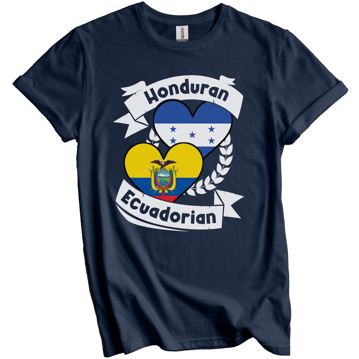 Honduran Ecuadorian Heart Flags Honduras Ecuador T-Shirt