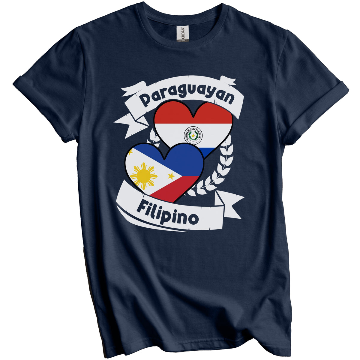 Paraguayan Filipino Heart Flags Paraguay Philippines T-Shirt