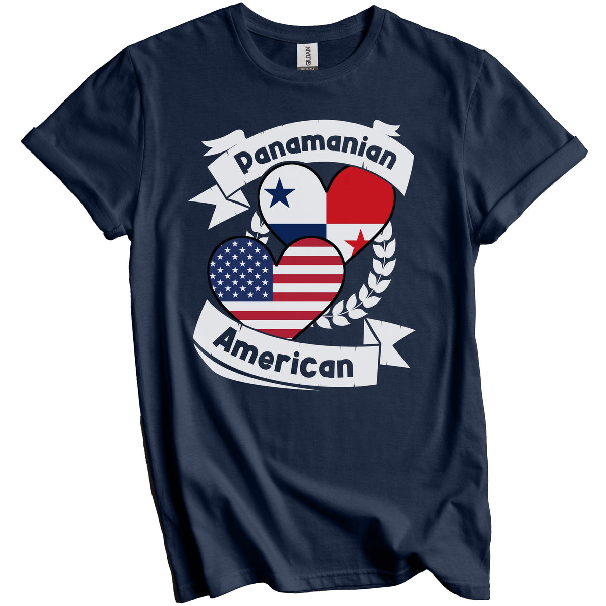 Panamanian American Hearts USA Flag Panama Flag T-Shirt