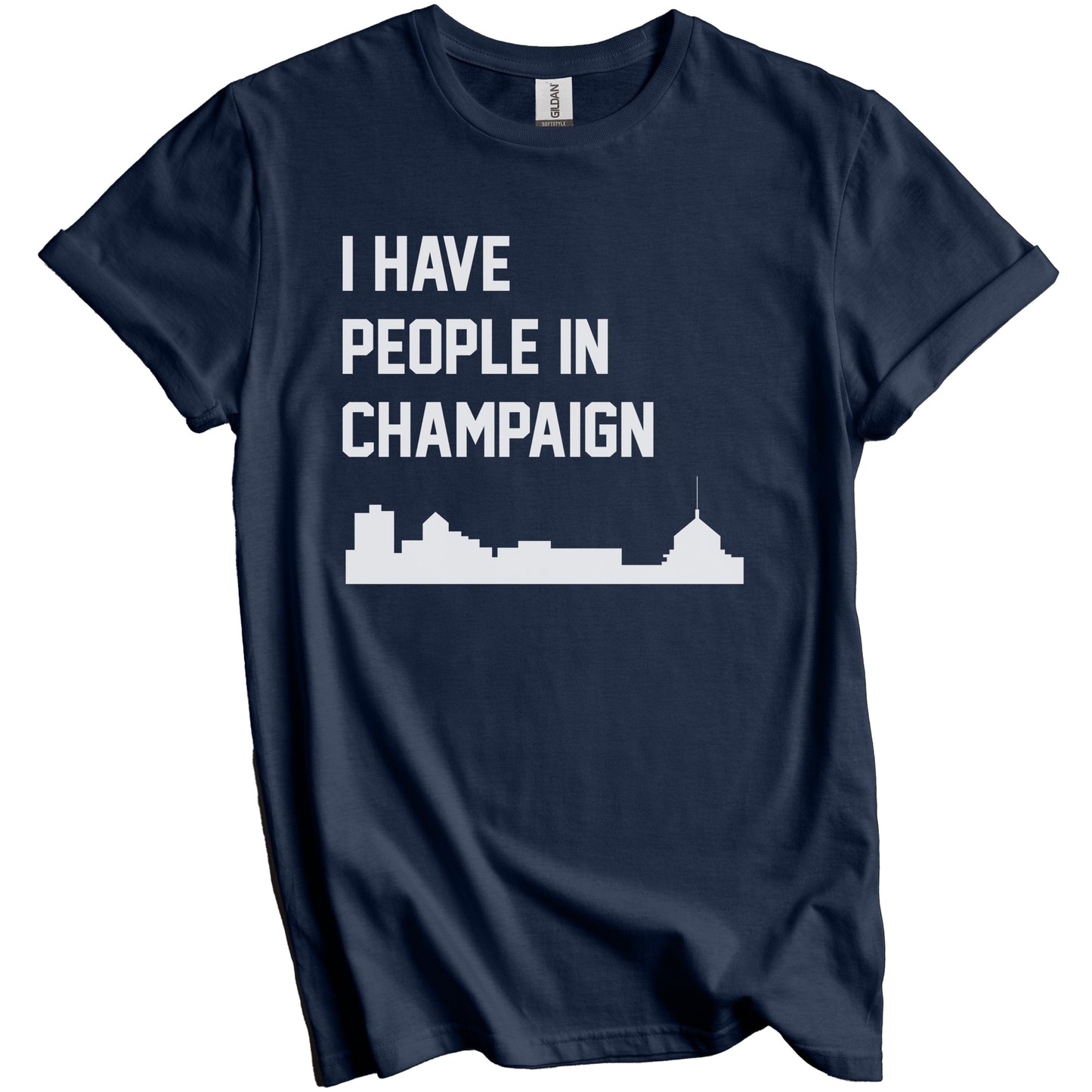 I Have People In Champaign Illinois Skyline T-Shirt