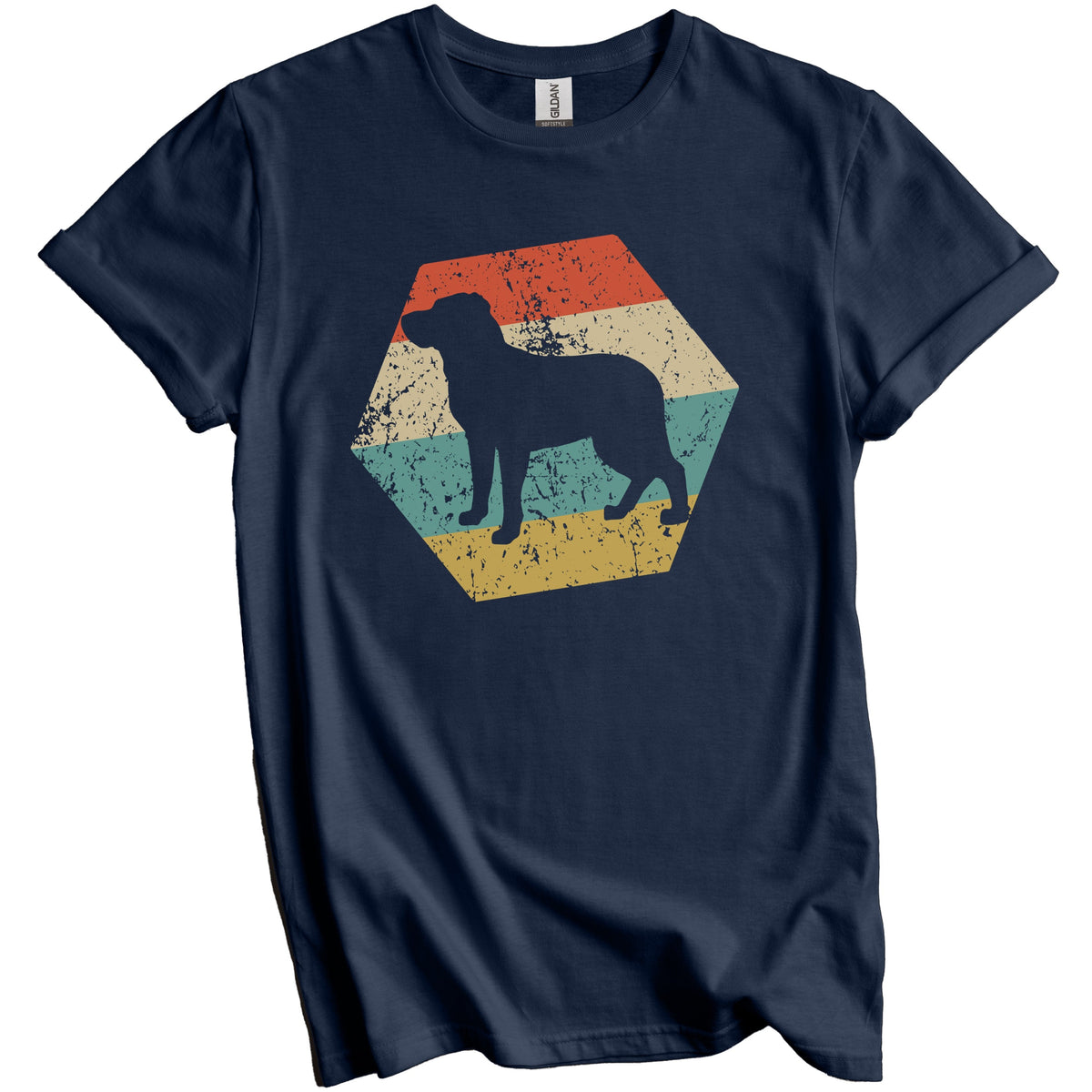 Greater Swiss Mountain Dog Breed Retro Distressed Hexagon T-Shirt