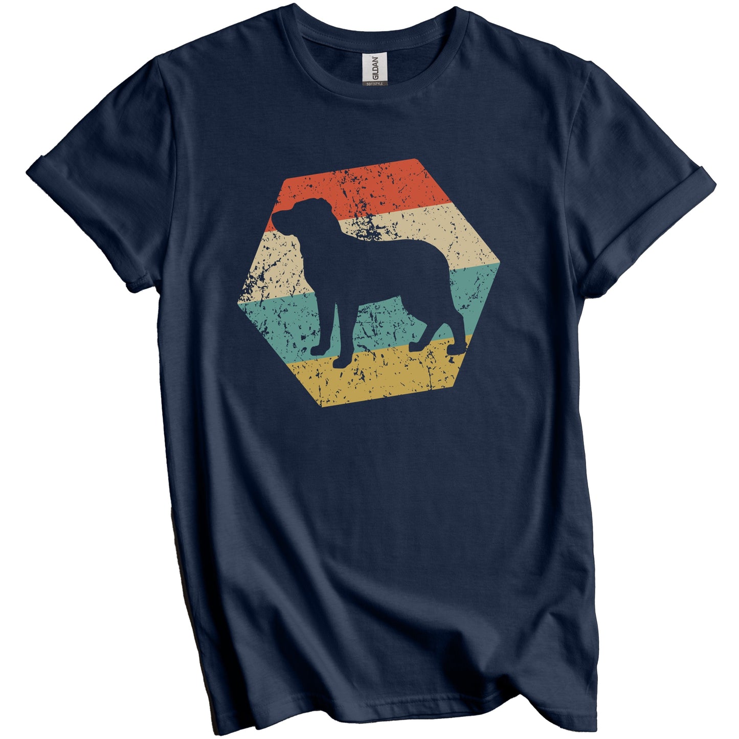 Greater Swiss Mountain Dog Breed Retro Distressed Hexagon T-Shirt