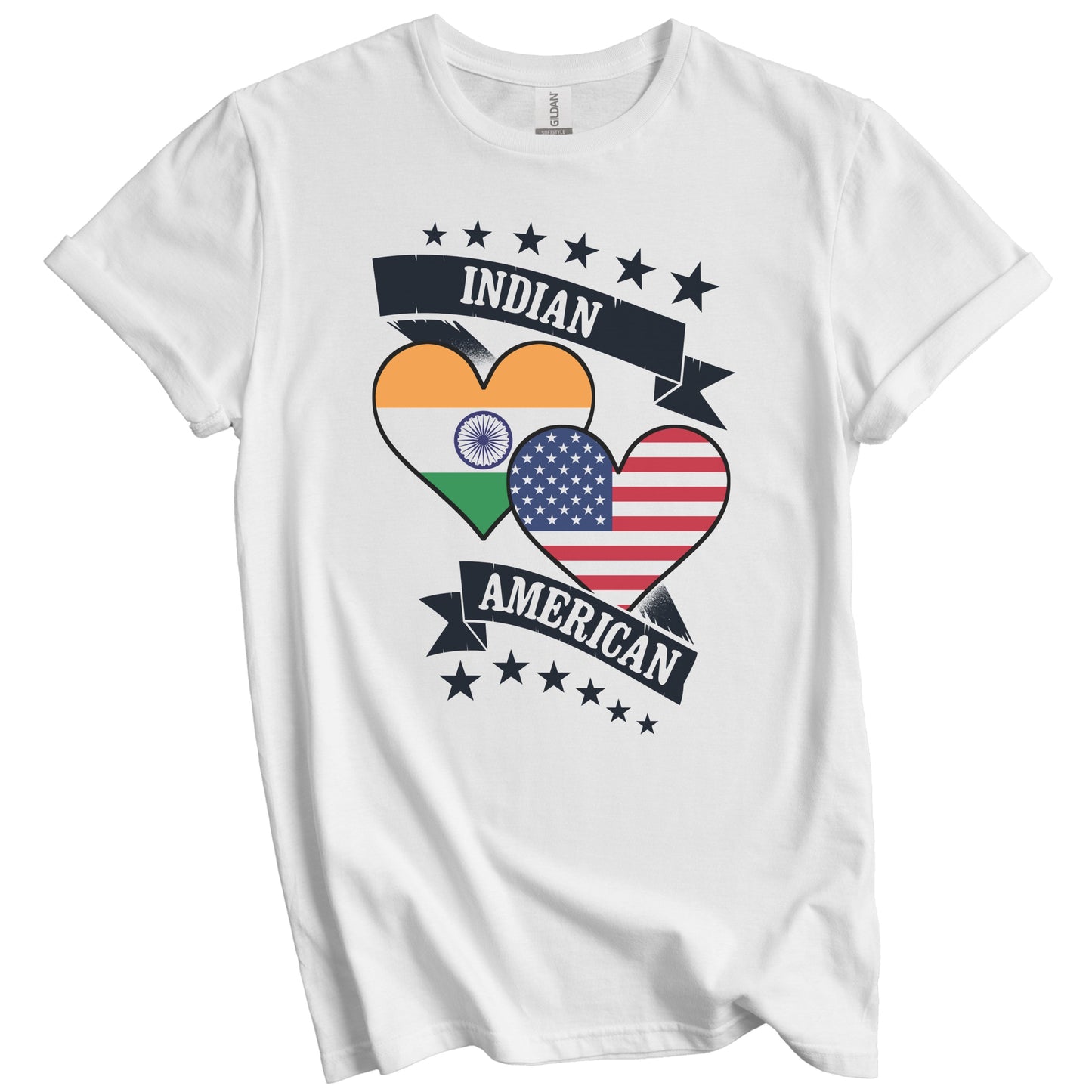 Indian American Heart Flags India America T-Shirt