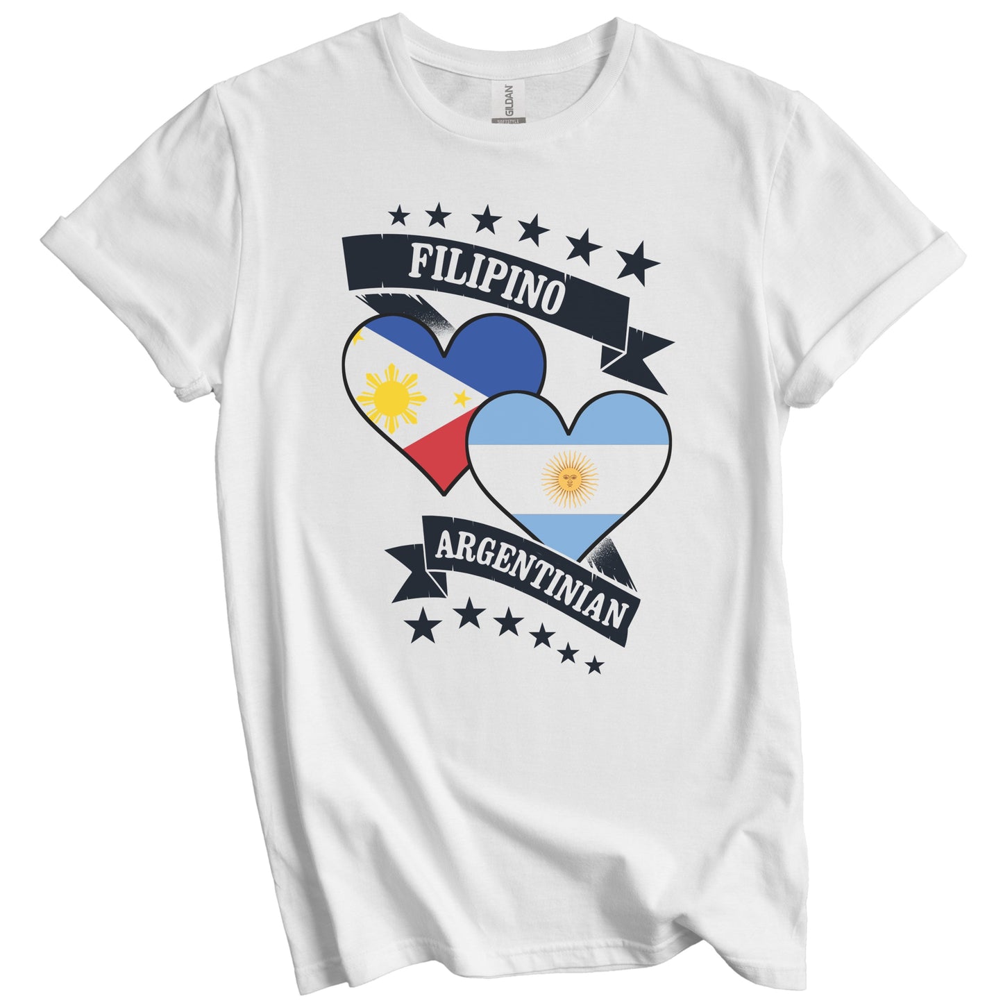 Filipino Argentinian Heart Flags Philippines Argentina T-Shirt