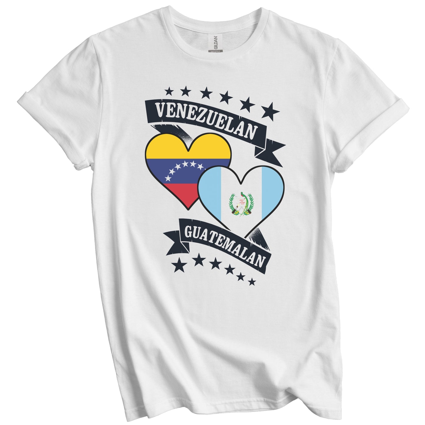Venezuelan Guatemalan Heart Flags Venezuela Guatemala T-Shirt