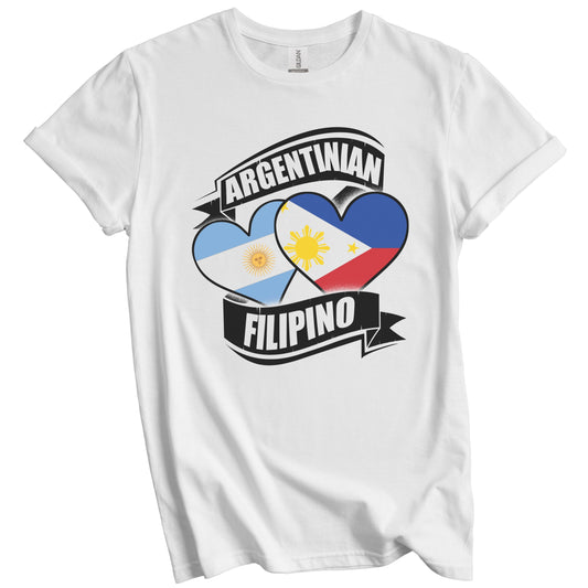 Argentinian Filipino Hearts Argentina Philippines Flags T-Shirt