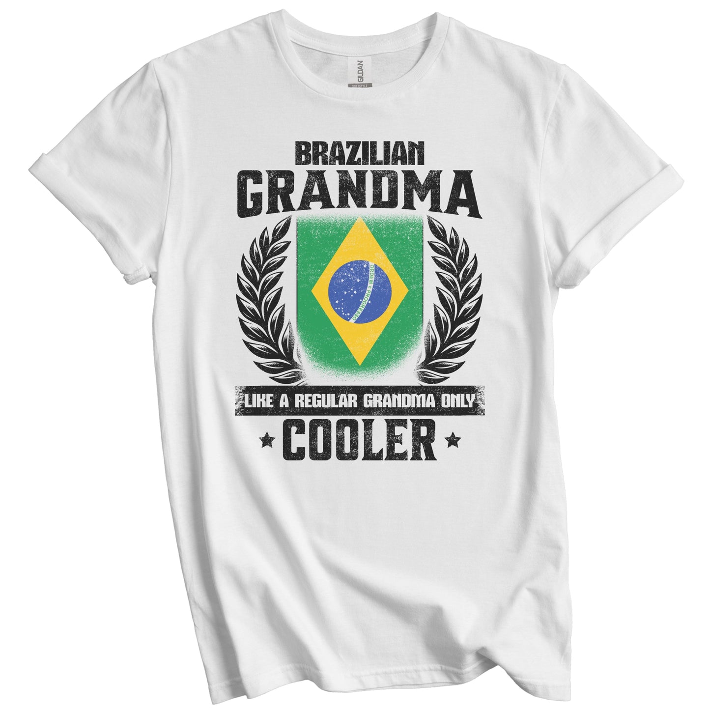 Brazilian Grandma Funny Brazil Flag Grandmother Grandparents Day T-Shirt - Brazilian Grandma Like A Regular Grandma Only Cooler