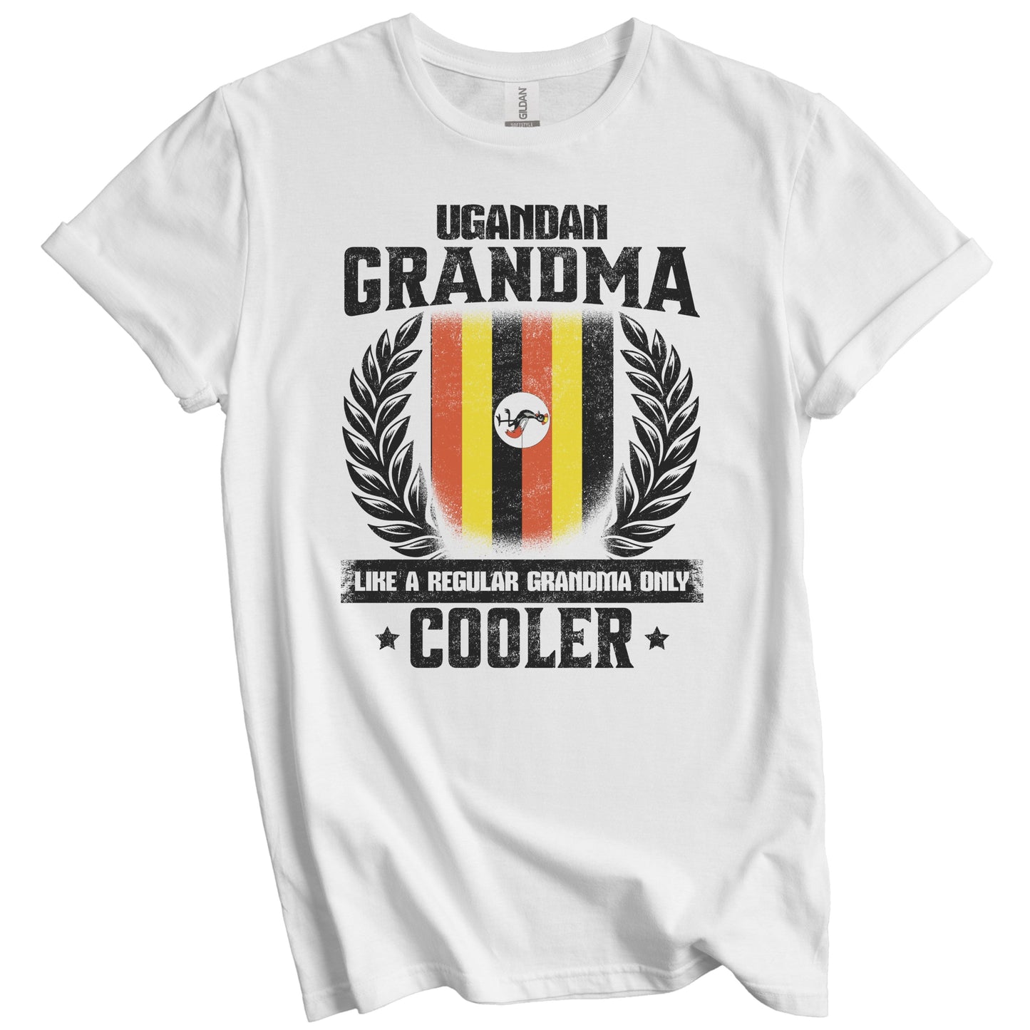 Ugandan Grandma Funny Uganda Flag Grandmother Grandparents Day T-Shirt - Ugandan Grandma Like A Regular Grandma Only Cooler