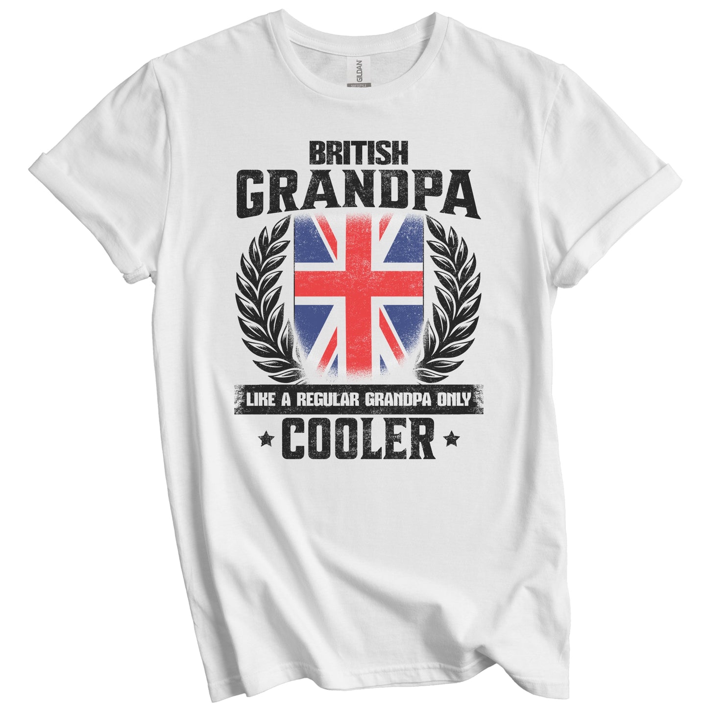 British Grandpa Funny UK Flag Grandfather Grandparents Day T-Shirt - British Grandpa Like A Regular Grandpa Only Cooler