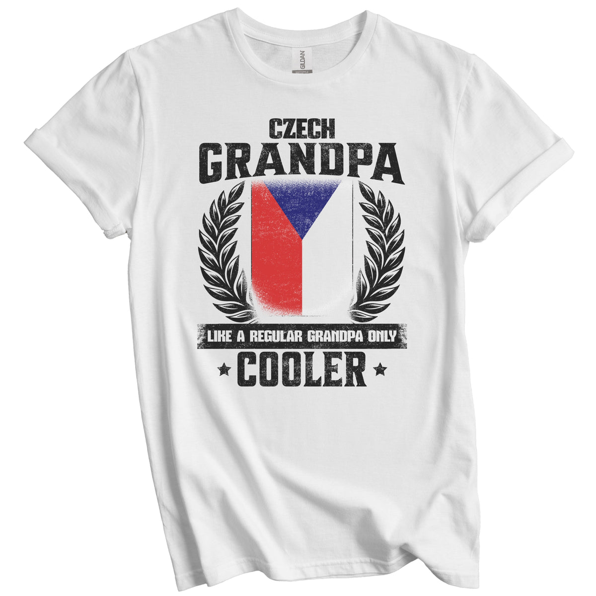 Czech Grandpa Funny Czech Republic Flag Grandfather Grandparents Day T-Shirt - Czech Grandpa Like A Regular Grandpa Only Cooler