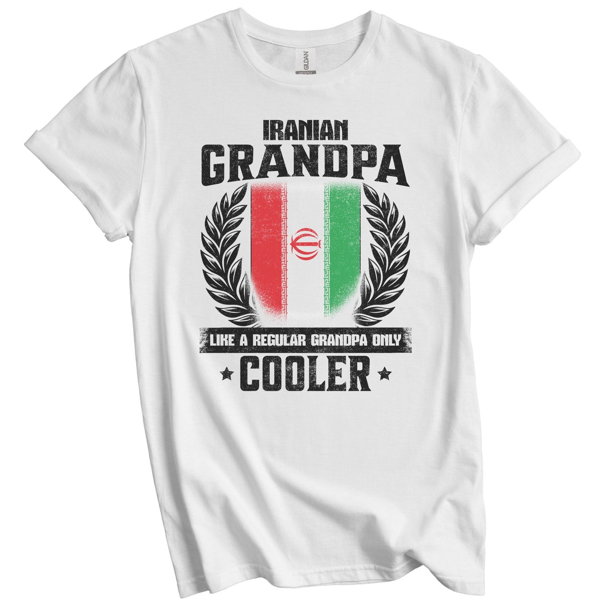 Iranian Grandpa Funny Iran Flag Grandfather Grandparents Day T-Shirt - Iranian Grandpa Like A Regular Grandpa Only Cooler