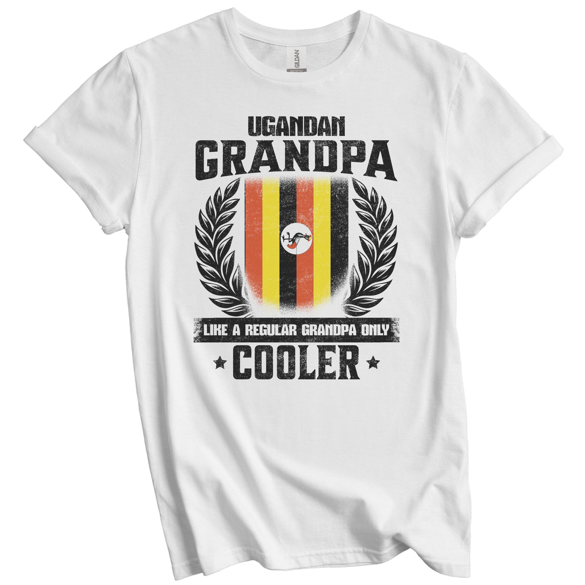 Ugandan Grandpa Funny Uganda Flag Grandfather Grandparents Day T-Shirt - Ugandan Grandpa Like A Regular Grandpa Only Cooler