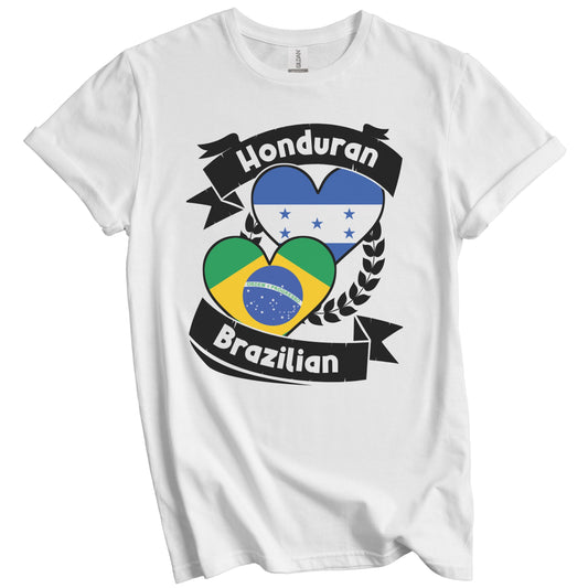 Honduran Brazilian Heart Flags Honduras Brazil T-Shirt
