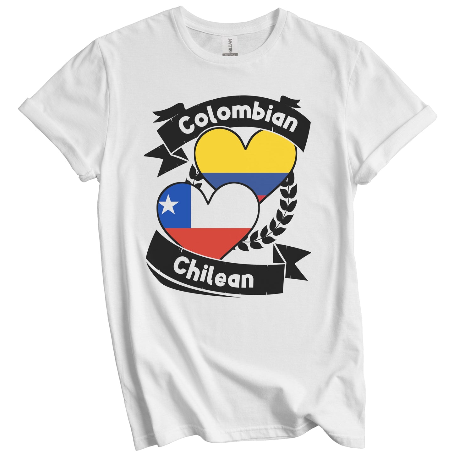 Colombian Chilean Heart Flags Colombia Chile T-Shirt